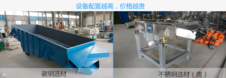  直線振動篩配置越高，價格越貴